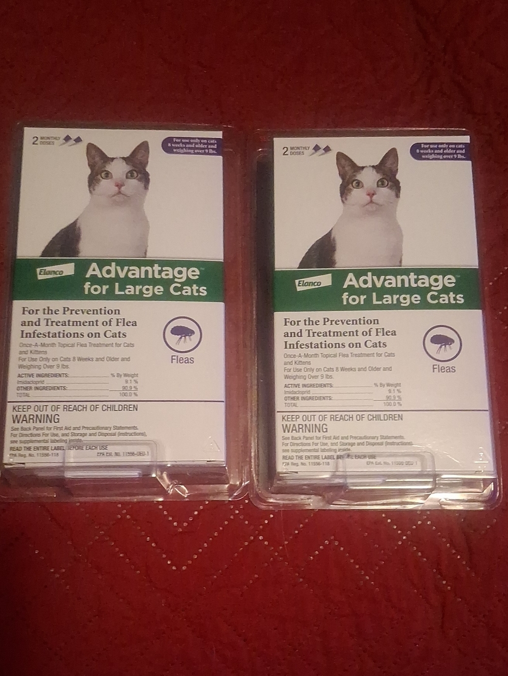 2 Packs of Advantage Flea Treatment And Prevention For Cats